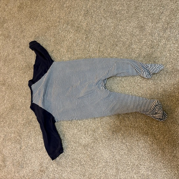 Gerber Navy and White Striped Footie - Picture 3 of 3